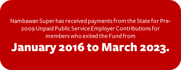 Pre-2009 Unpaid Public Service Employer Contributions